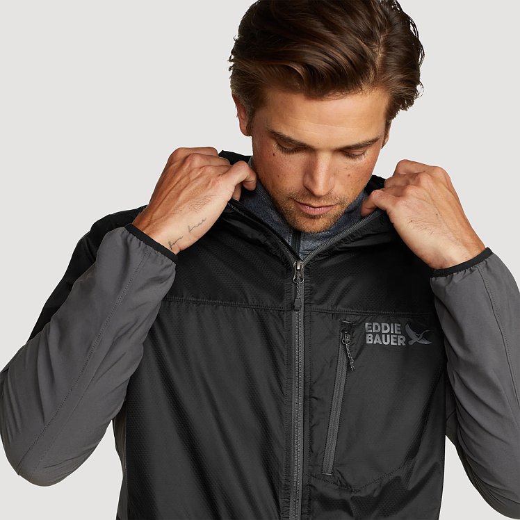 Men's Radius Hybrid Hooded Wind Jacket | Eddie Bauer