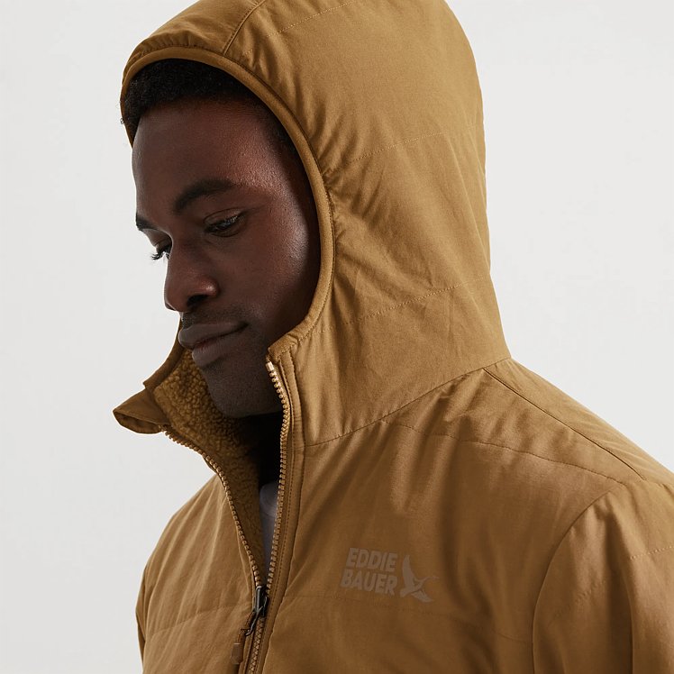 Men's Buckhorn Reversible Faux Shearling-lined Hooded Jacket