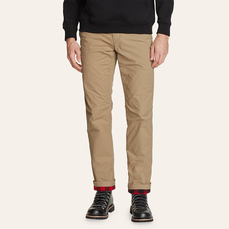 Men's Voyager Flex Fleece-lined Chino Pants | Eddie Bauer Men's Voyager Flex Fleece-lined Chino Pants | Eddie Bauer