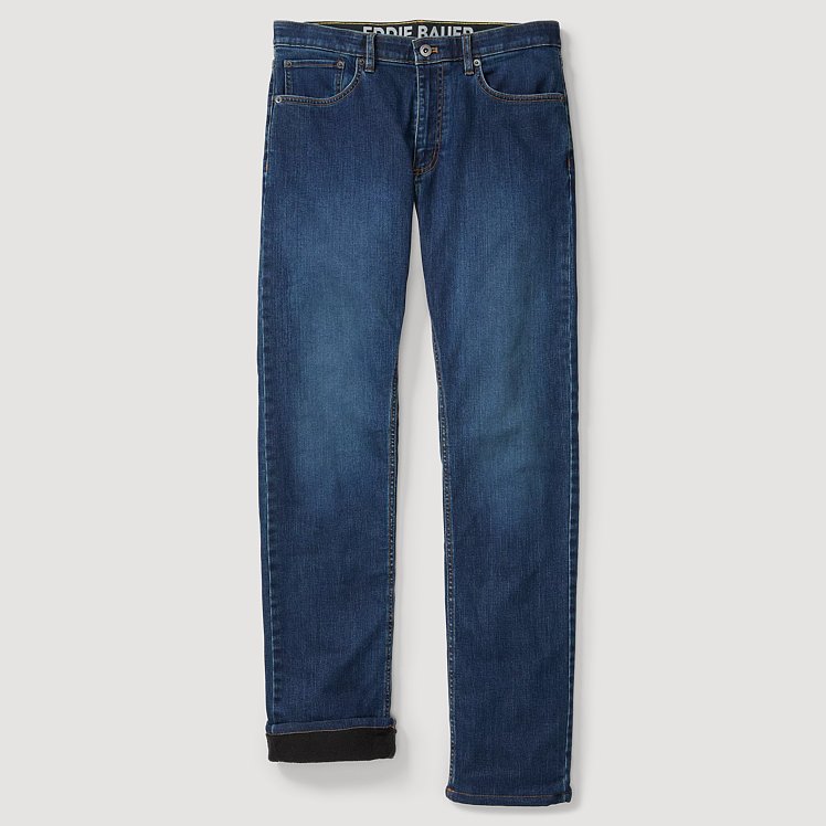 Men's Voyager Flex Fleece-Lined Straight Fit Jeans