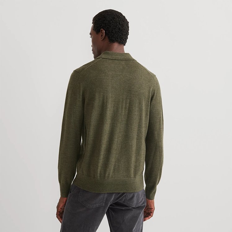 Men's Signature Merino Wool Polo Sweater