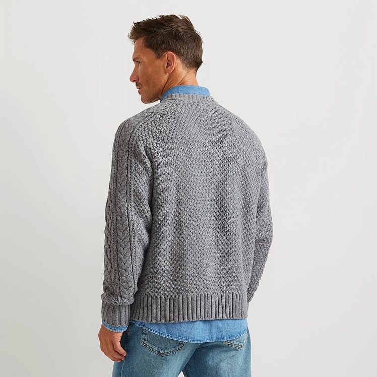 Men's Premium Heritage Cable Crew Sweater