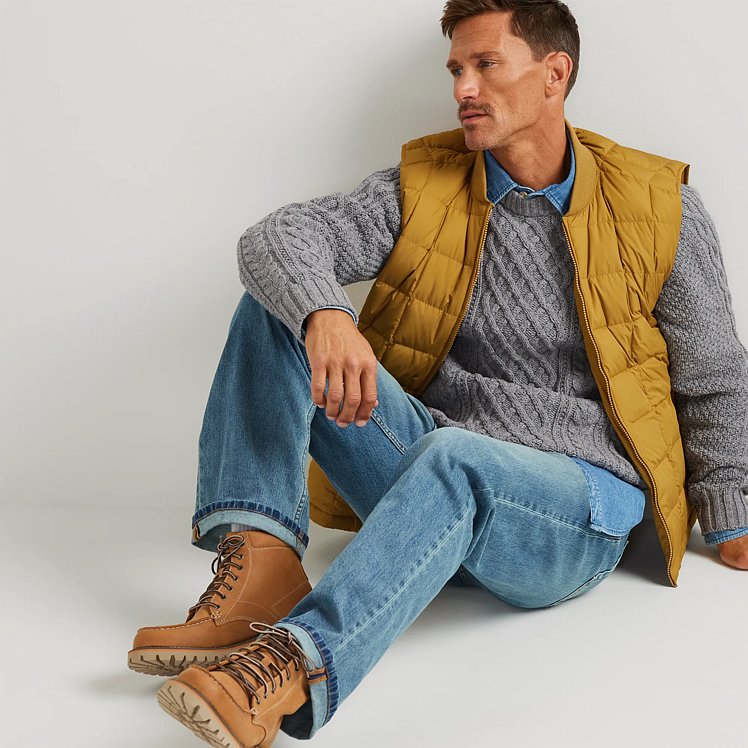 Men's Premium Heritage Cable Crew Sweater