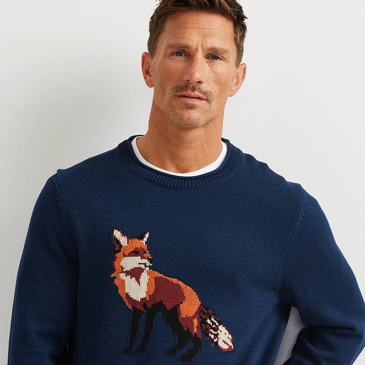 Men's Signature Roll Neck Sweater - Fox