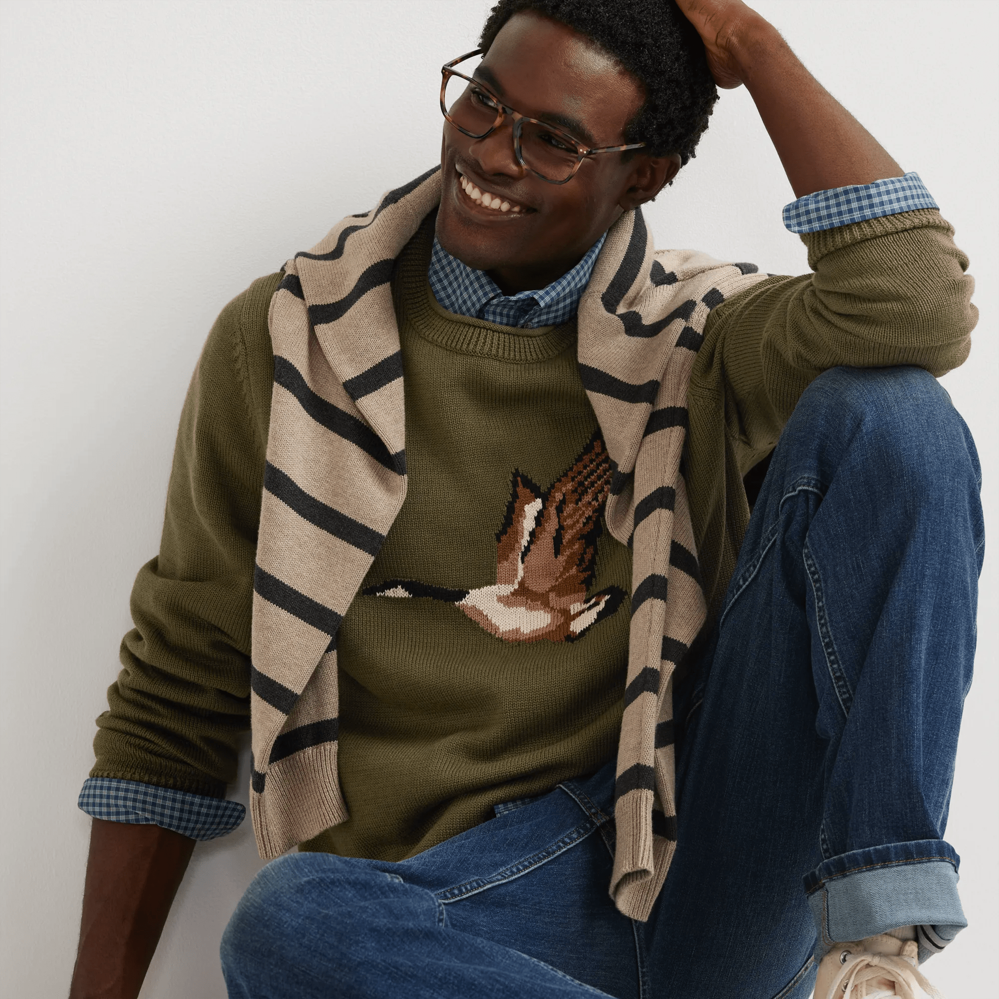 Signature Roll Neck Sweater - Goose