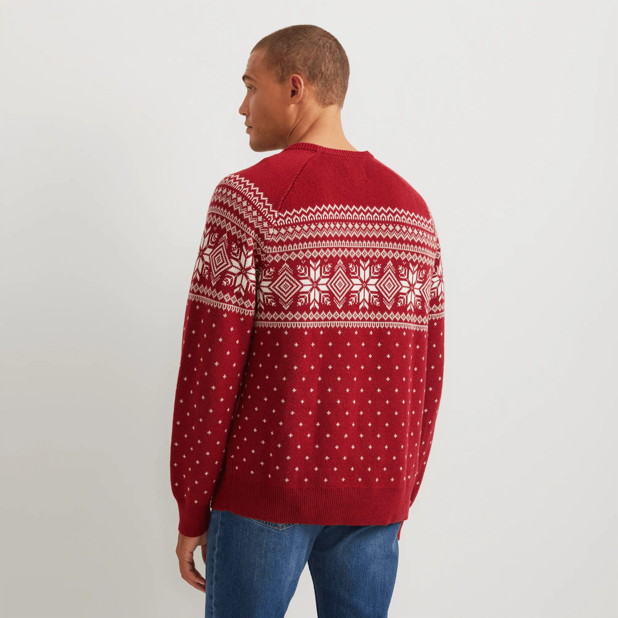 Signature Fair Isle Crewneck Sweater - Snowflake