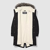 Faux shearling-lined parka