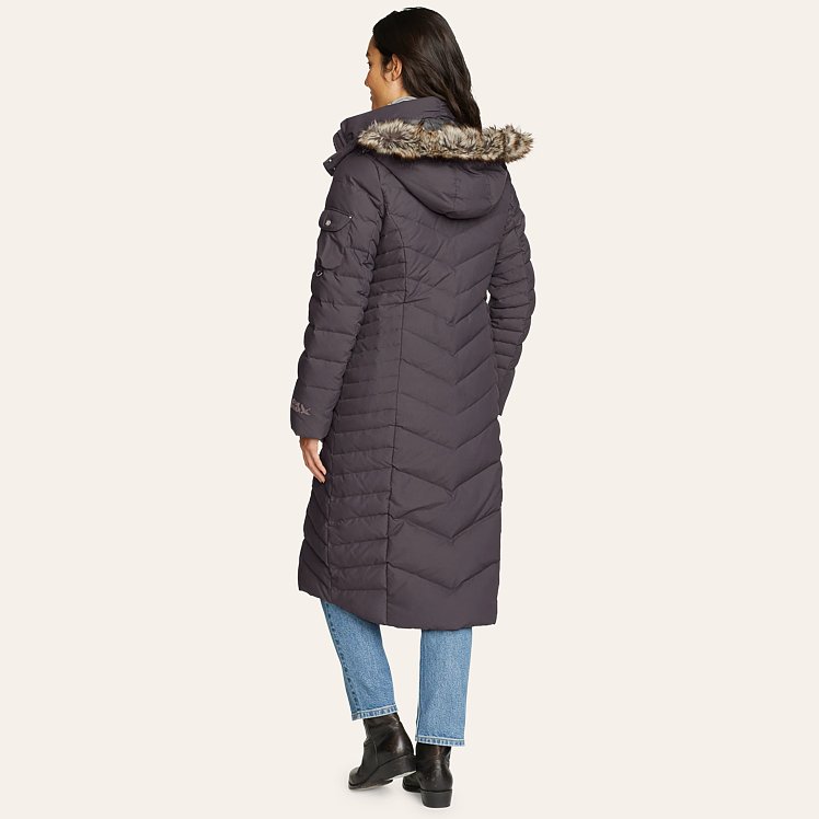 Glacier peak seamless stretch down duffle coat on sale