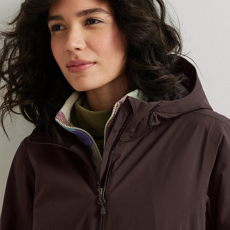 Women's Cloud Cap Stretch Insulated Waterproof Trench Coat