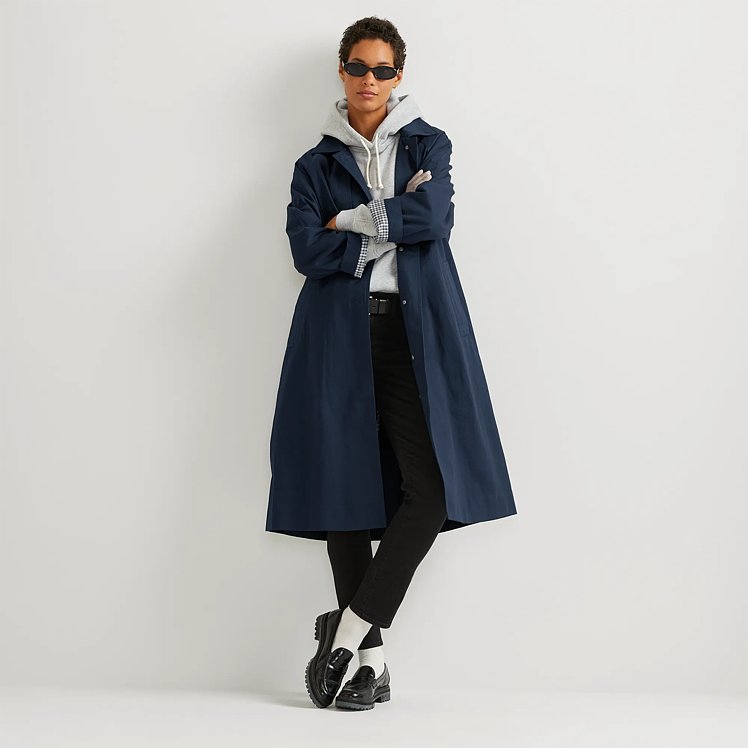 Eddie Bauer ネイビー ロングコート Women's Eb 100% Cotton Trench Coat | Eddie Bauer