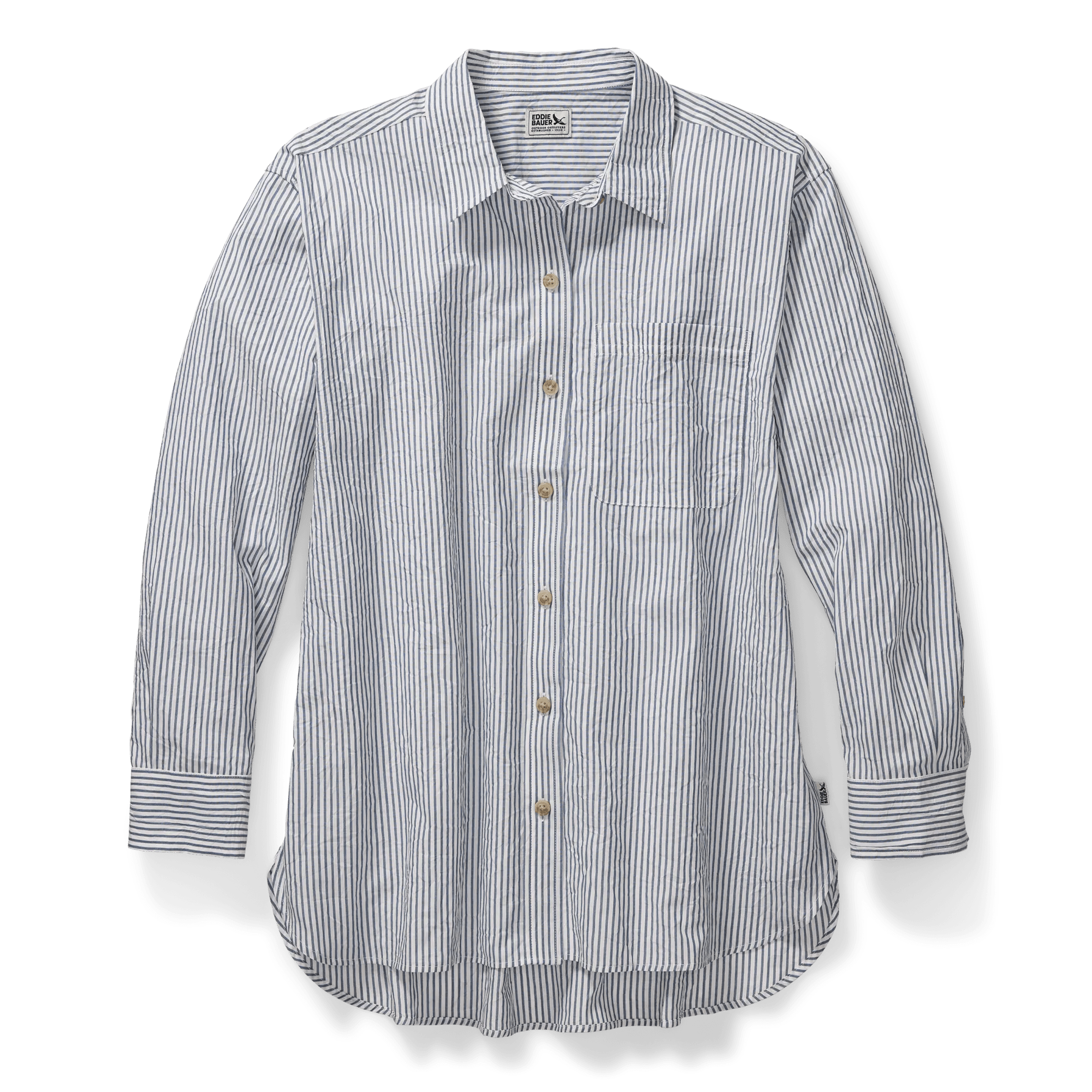 Travel Light Crinkle Cotton Long-Sleeve Shirt