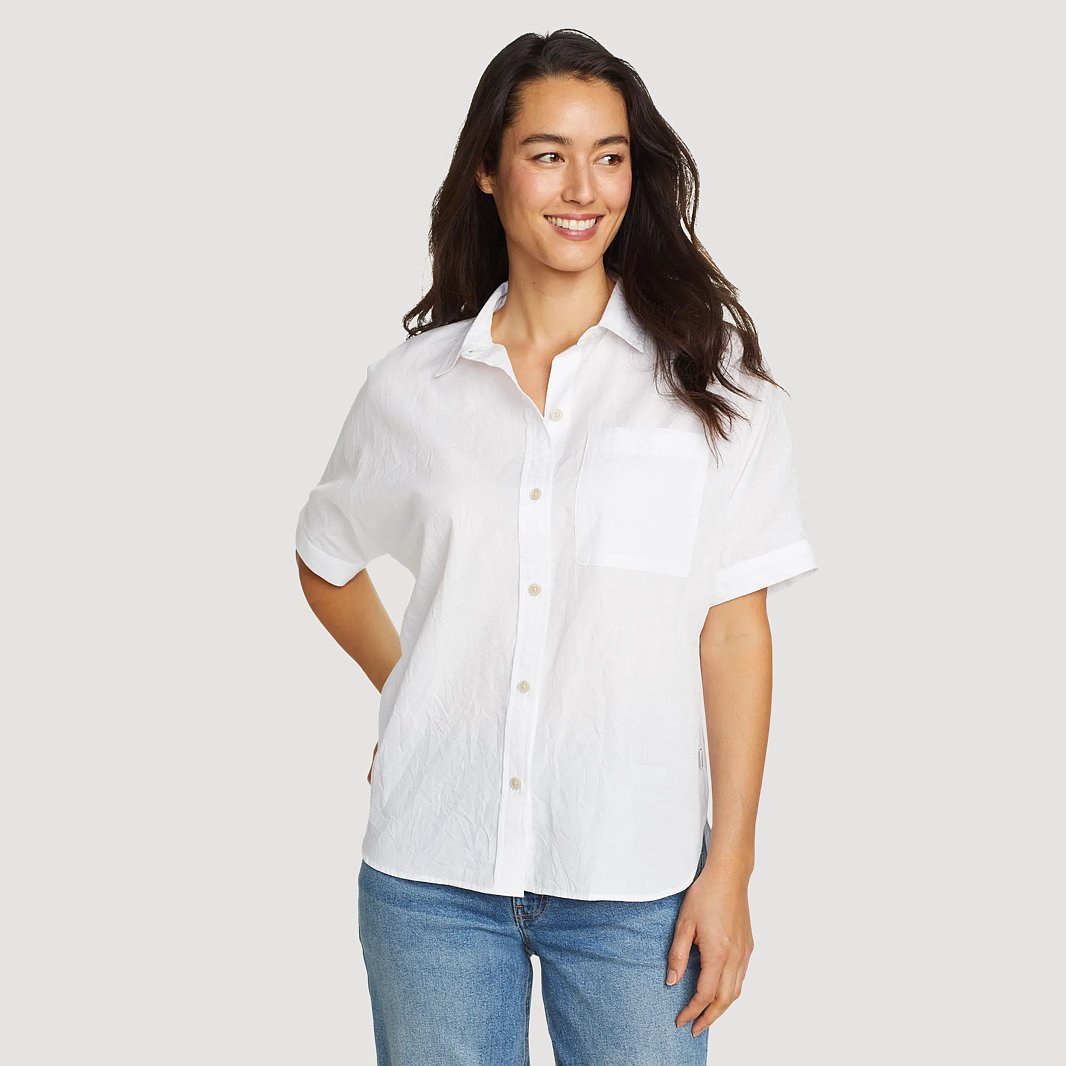 Women's Travel Light Crinkle Cotton Short-Sleeve Shirt