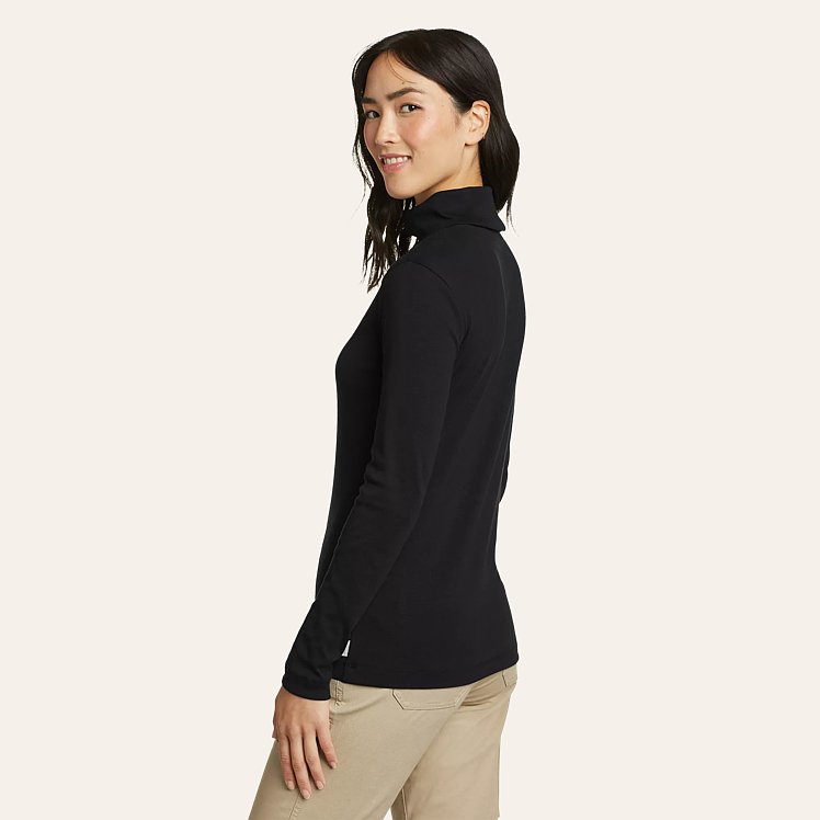 Women s Favorite Long sleeve Turtleneck Solid Eddie Bauer