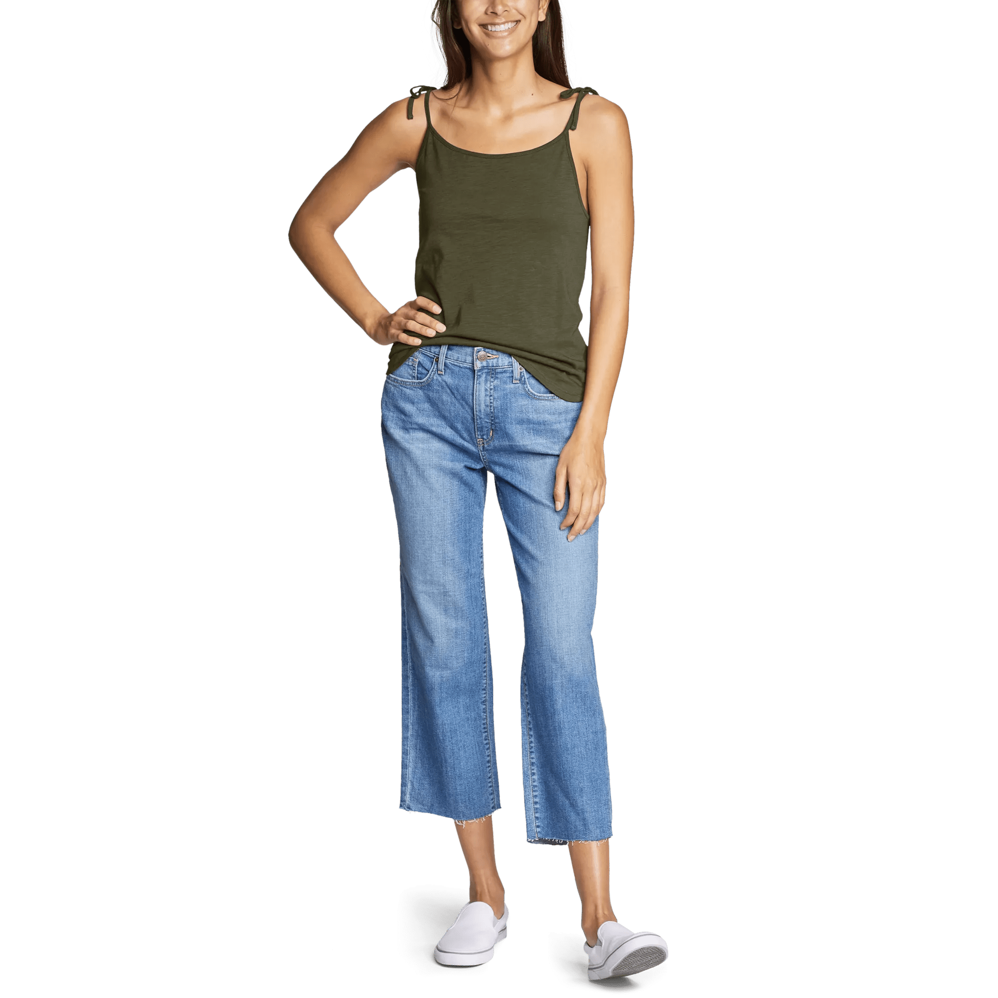 Gate Check Tie-Strap Tank Top - Solid