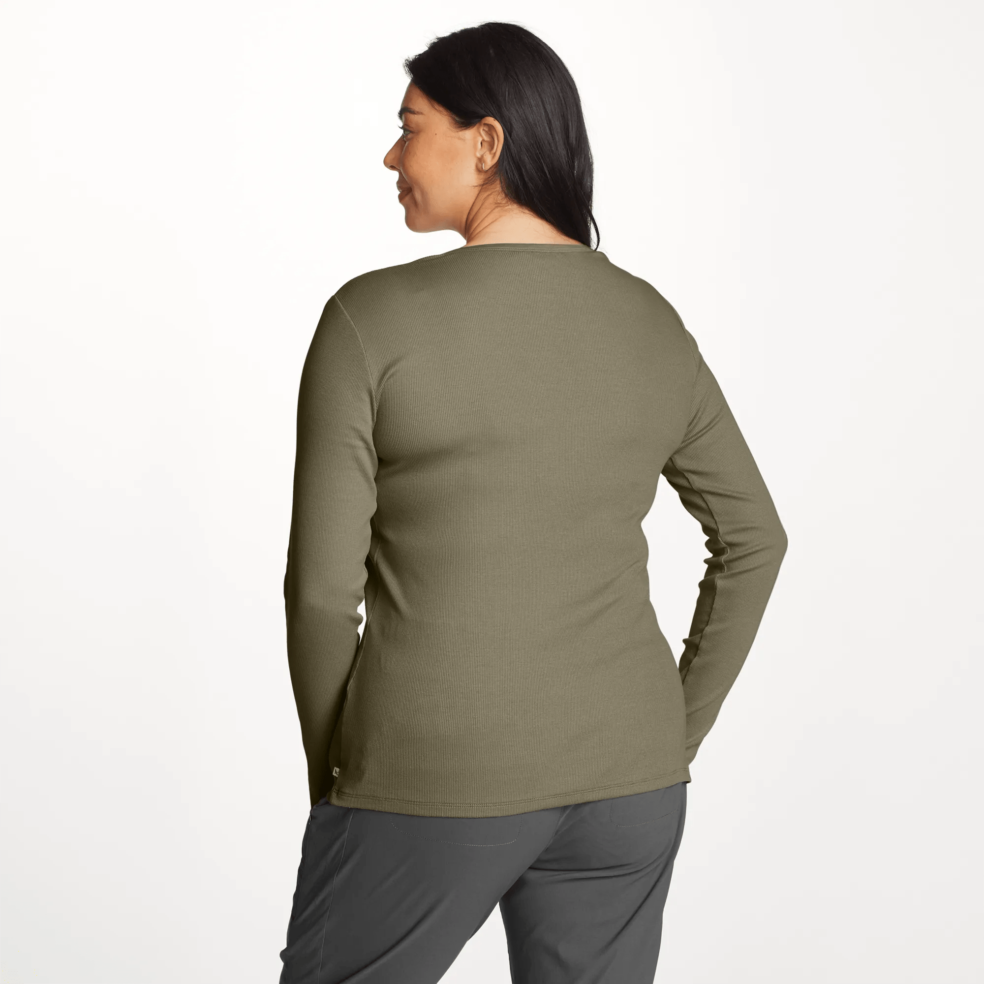 Essentials Ribbed Crew Long-Sleeve Shirt