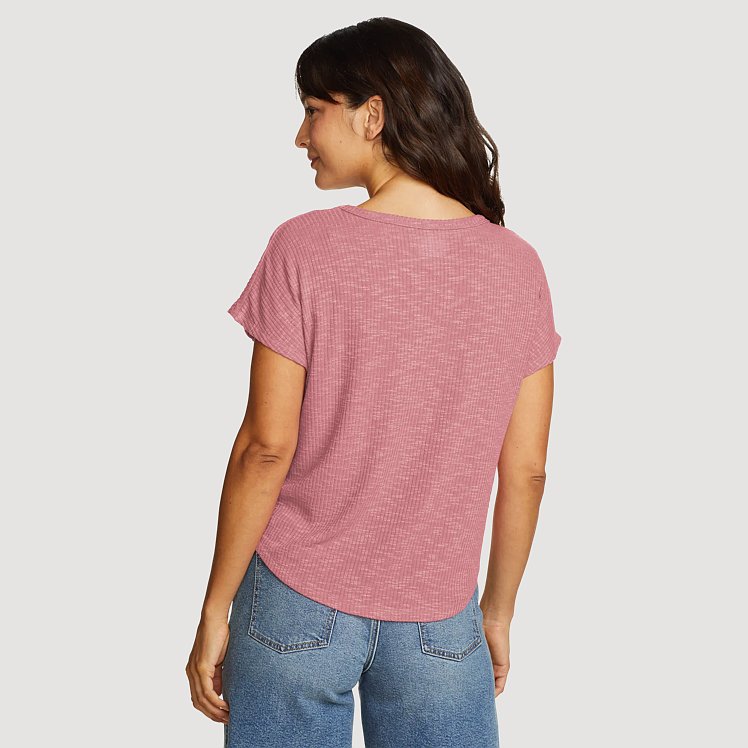 Women's Revive Ribbed Scoop-neck T-shirt | Eddie Bauer