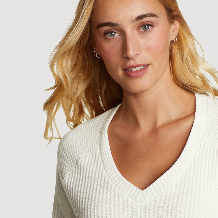 Women's Hilltop Thermal V-neck | Eddie Bauer