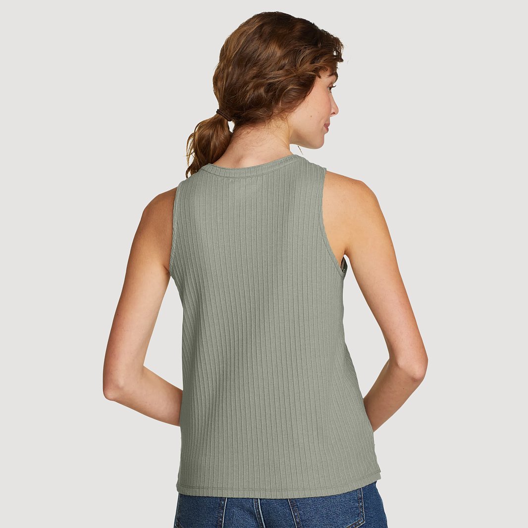 Women's Seaside Ribbed Henley Tank 