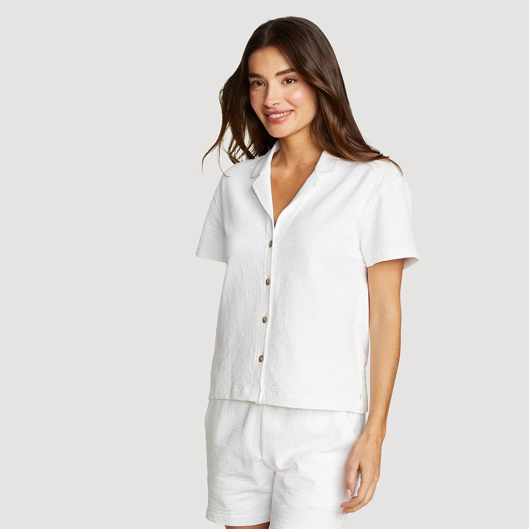 Women's Seersucker Camp Shirt