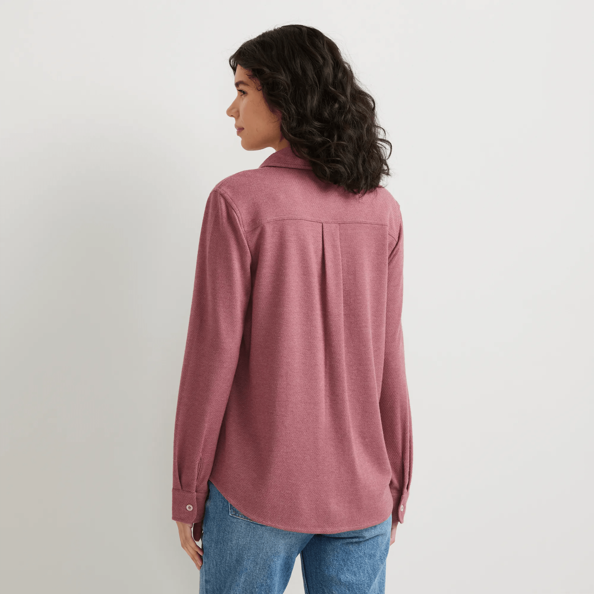 Soft Knit Button-Down Shirt