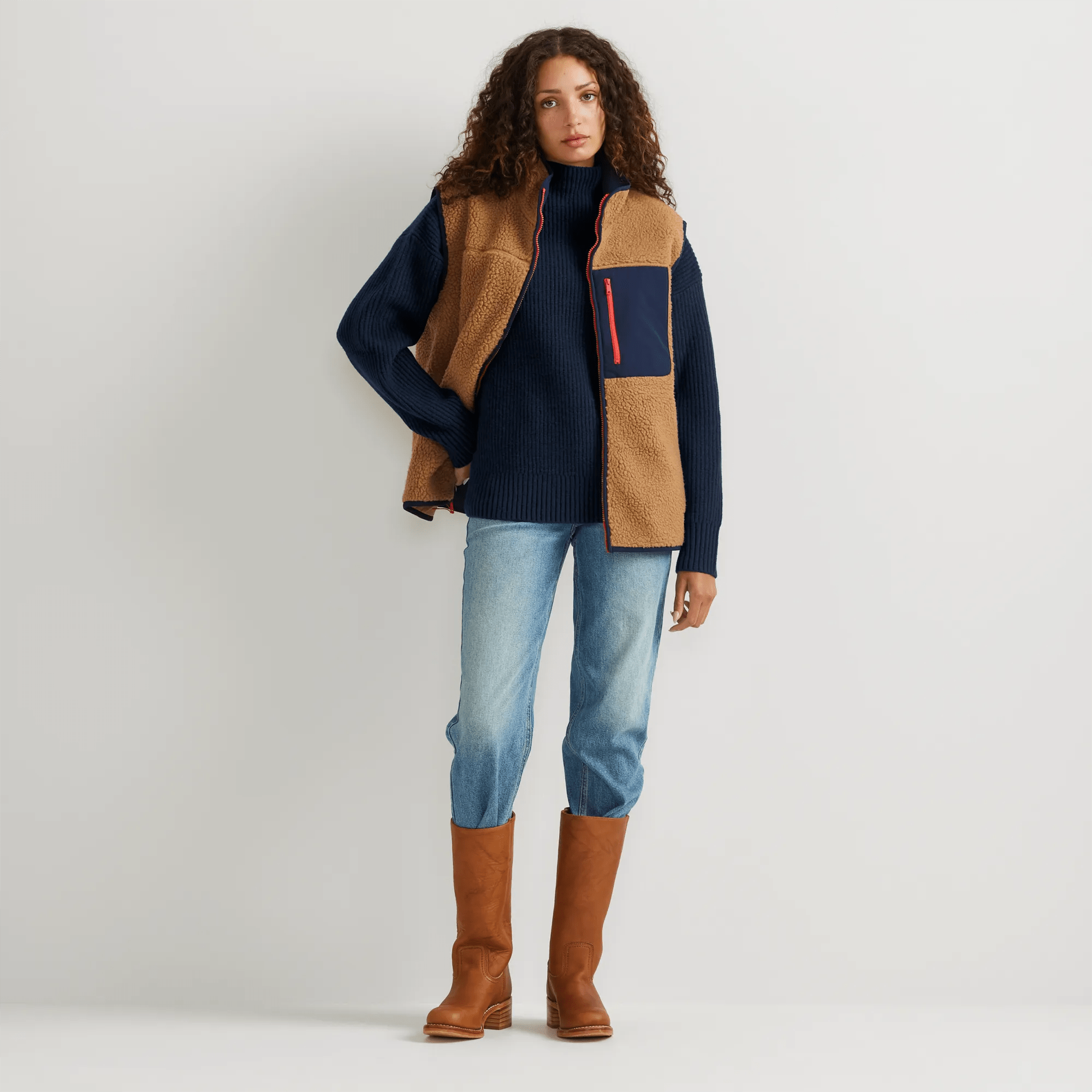 Alpine Route Scrunch Neck Sweater