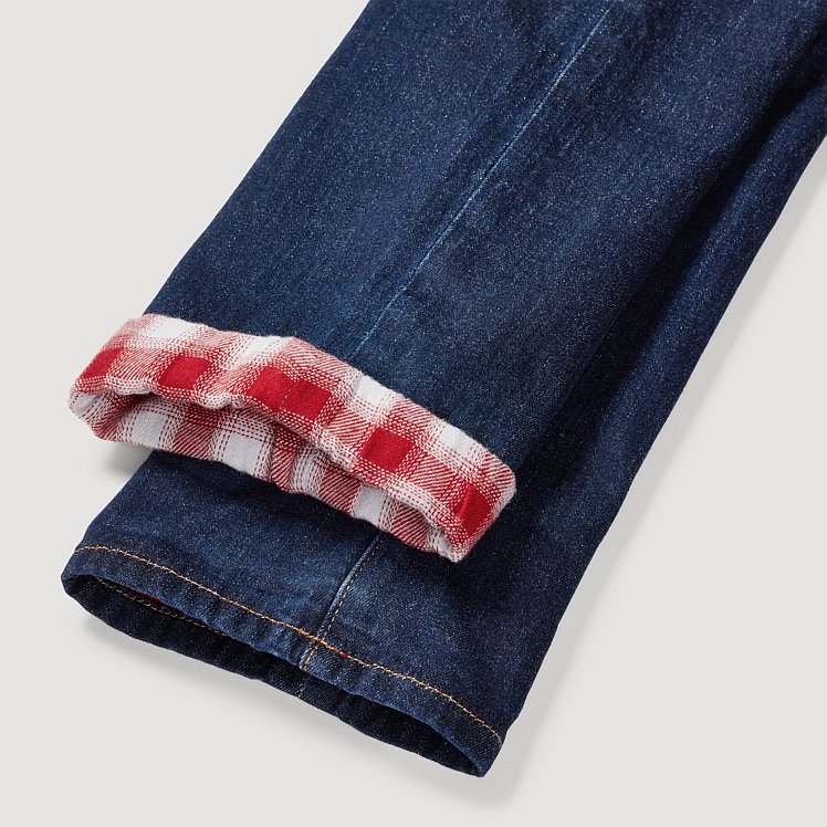 Women's Boyfriend Flannel-Lined Straight Leg Jeans
