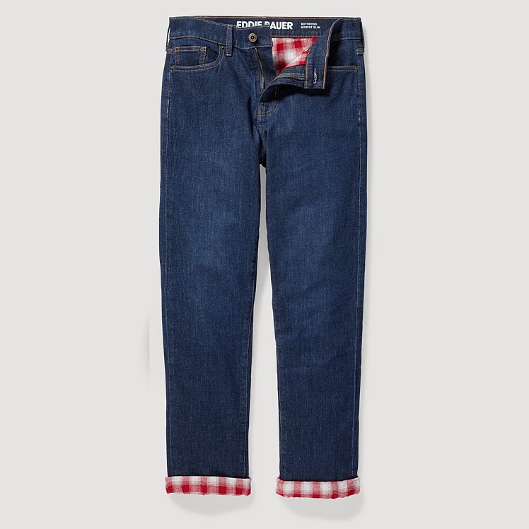 Women's Boyfriend Flannel-Lined Straight Leg Jeans