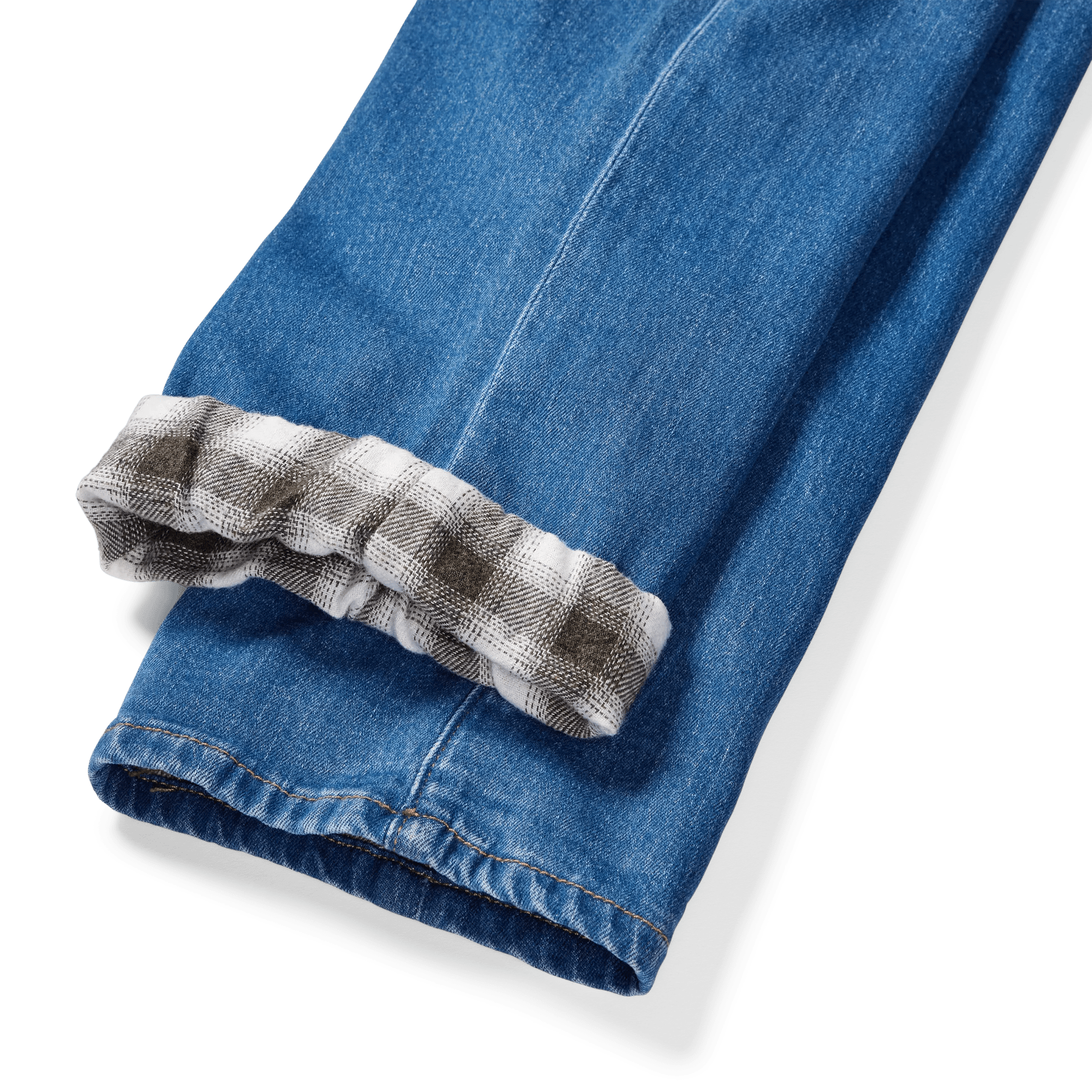 Boyfriend Flannel-Lined Straight Leg Jeans