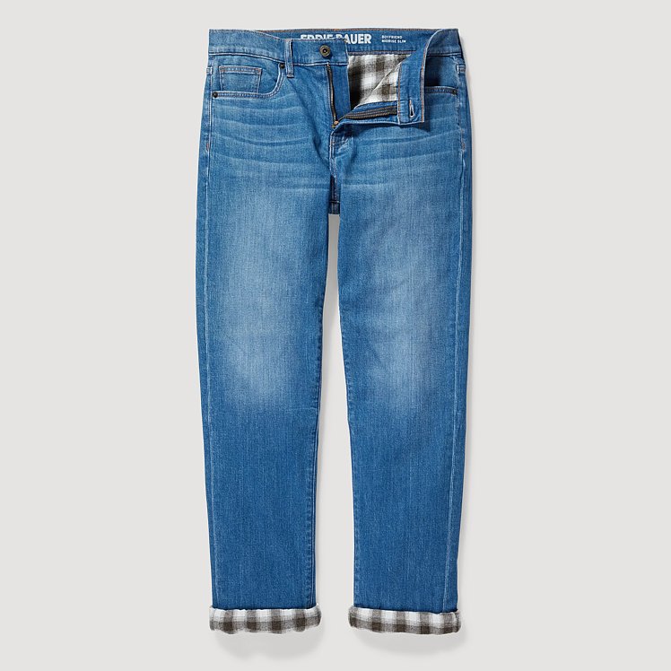 Women's Boyfriend Flannel-Lined Straight Leg Jeans