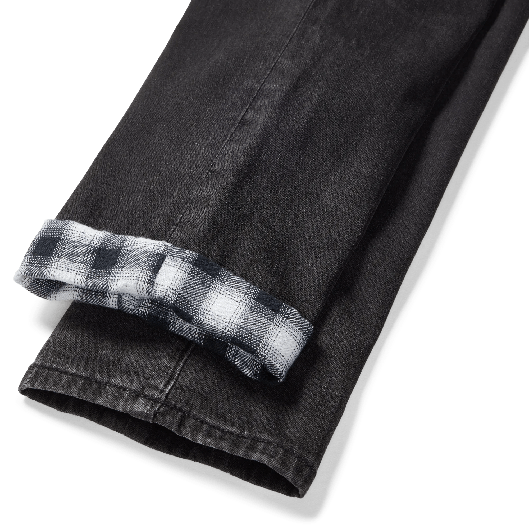 Boyfriend Flannel-Lined Straight Leg Jeans