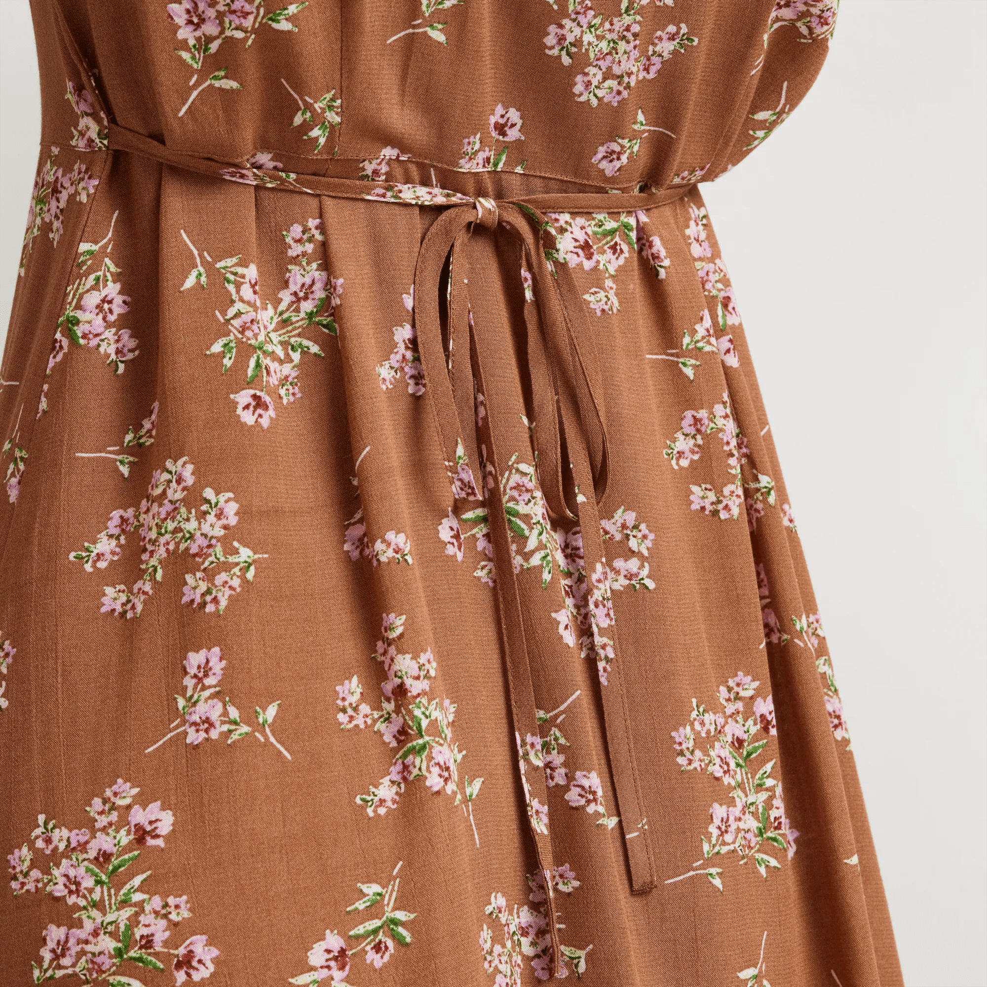 Camp Collar Short-Sleeve Midi Dress