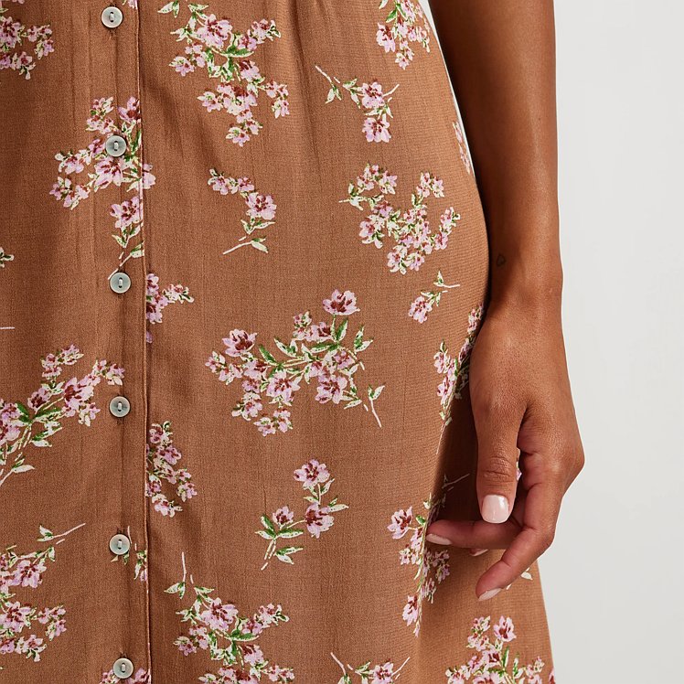 Women's Camp Collar Short-Sleeve Midi Dress