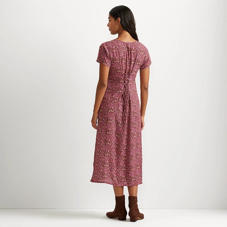 Women's Button Front Midi Dress