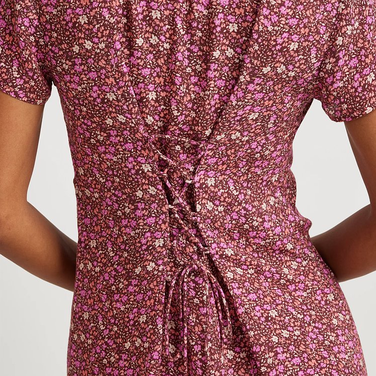 Women's Button Front Midi Dress