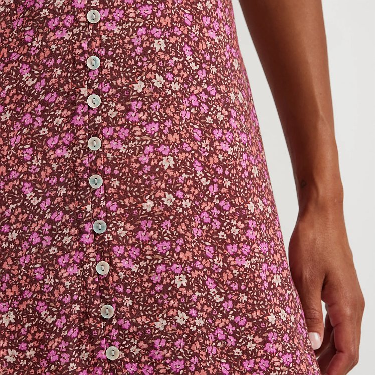 Women's Button Front Midi Dress