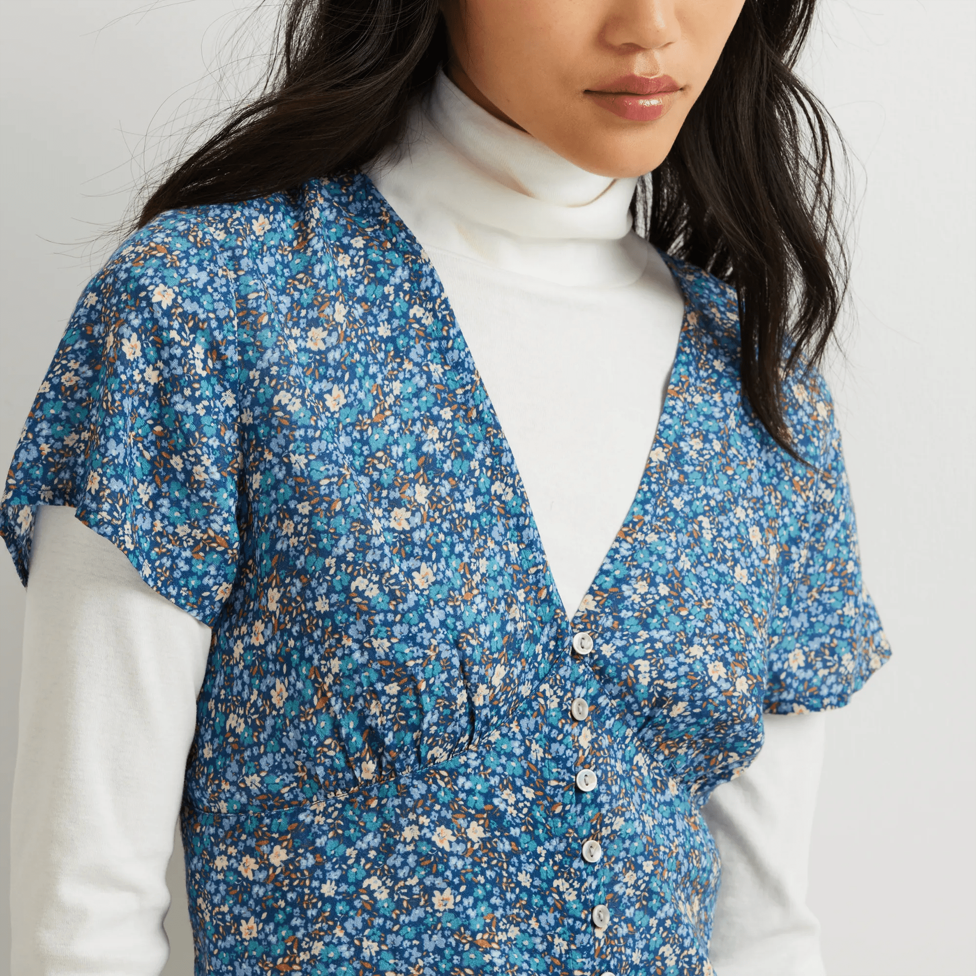 Button Front Midi Dress