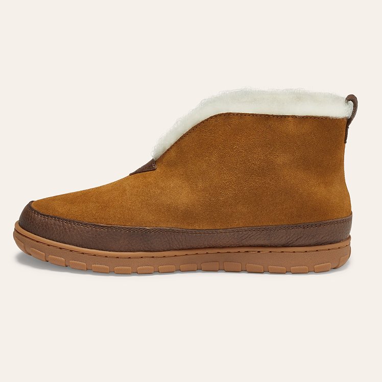 Men s Shearling Boot Slippers Eddie Bauer