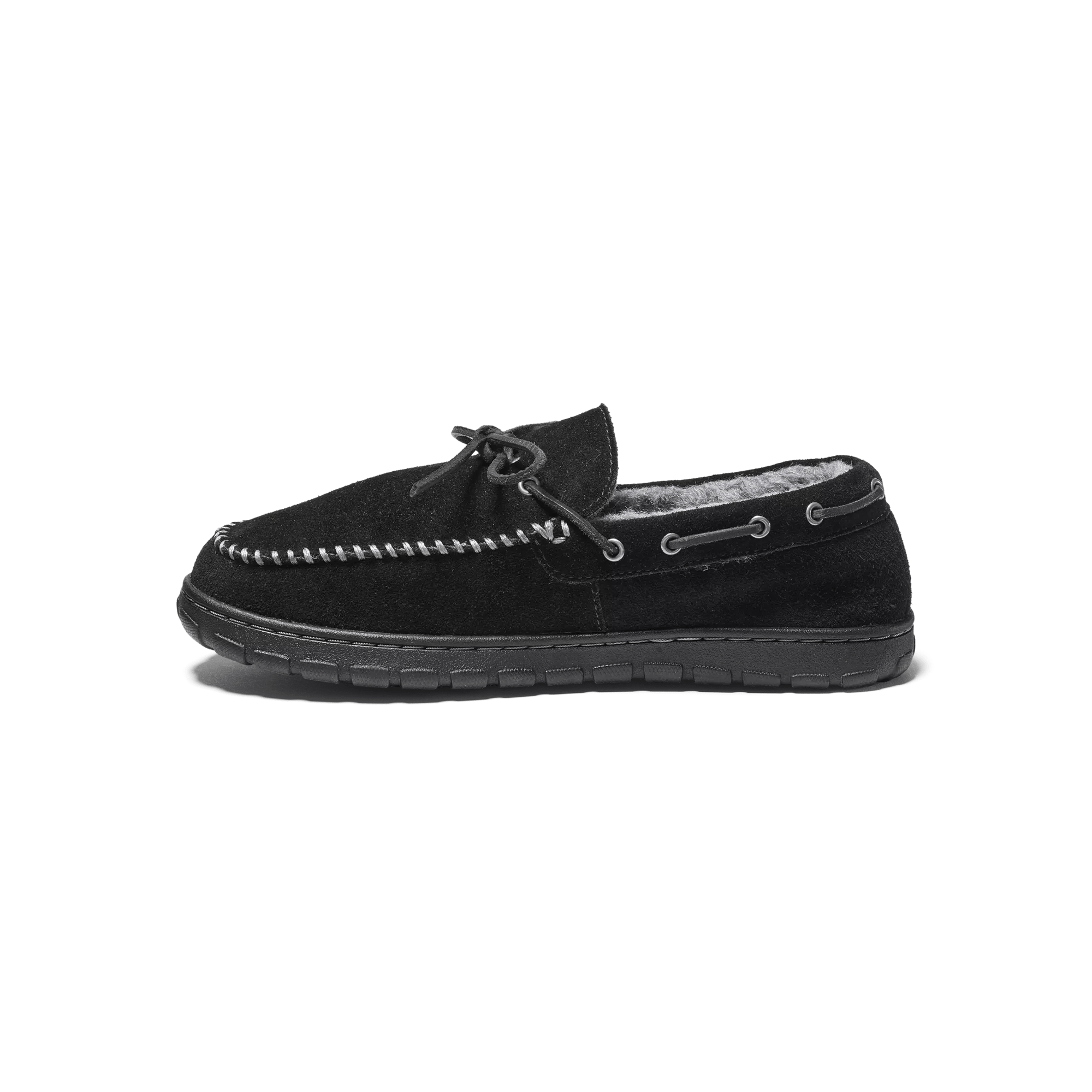 Shearling-Lined Moccasin Slippers