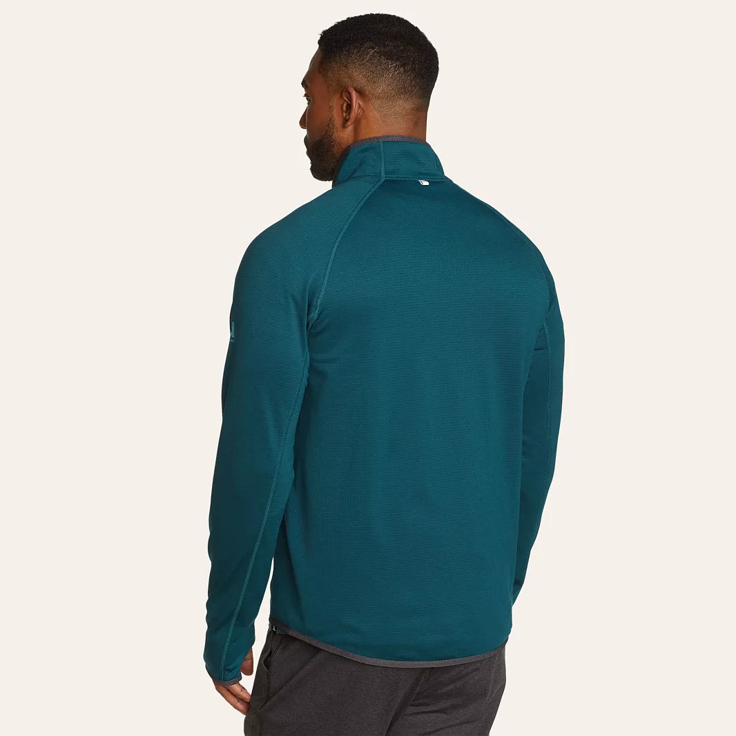 Men's High Route Grid Fleece Full-Zip Mock Neck