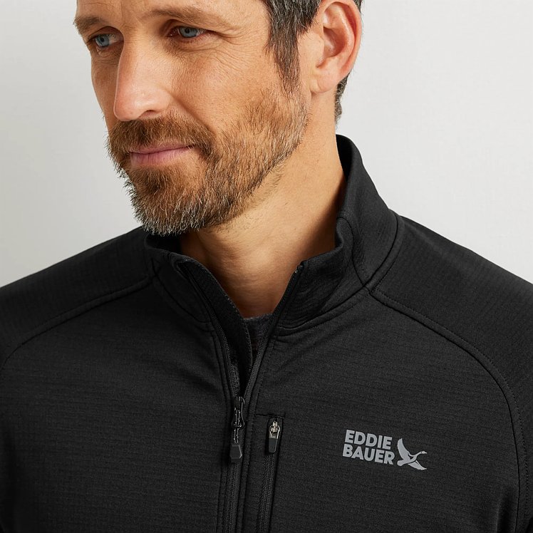 Men's High Route Grid Fleece Half-Zip Mock Neck