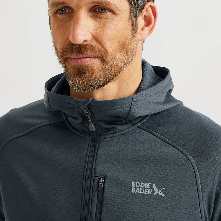 Men's High Route Grid Fleece Full-Zip Hoodie