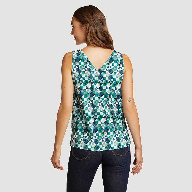 Women's Departure V-Neck Tank Top - Print