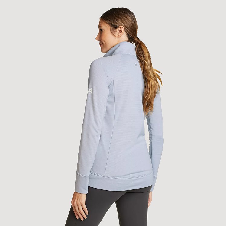 Women's High Route Grid Fleece Full-zip Mock Neck | Eddie Bauer