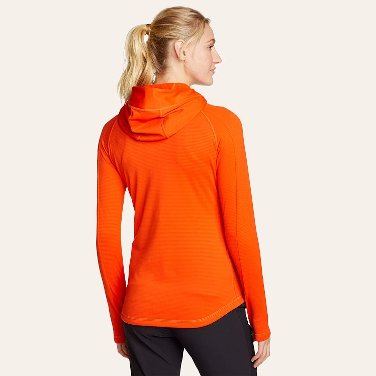 Women s High Route Full zip Grid Fleece Hoodie Eddie Bauer