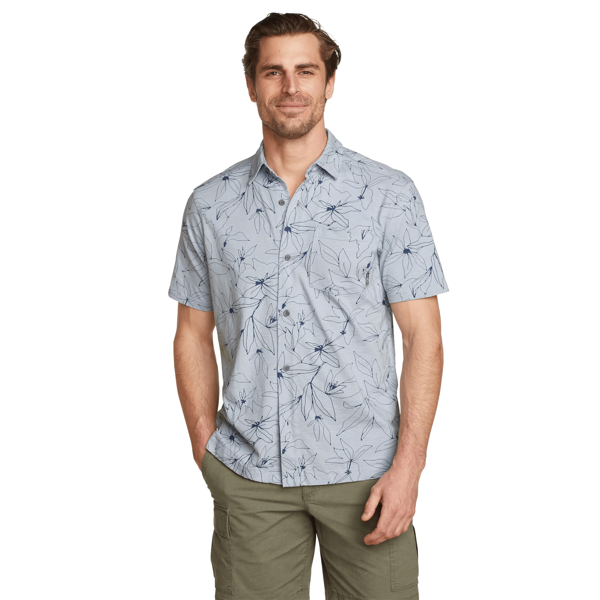 Baja Knit Button-Up Shirt
