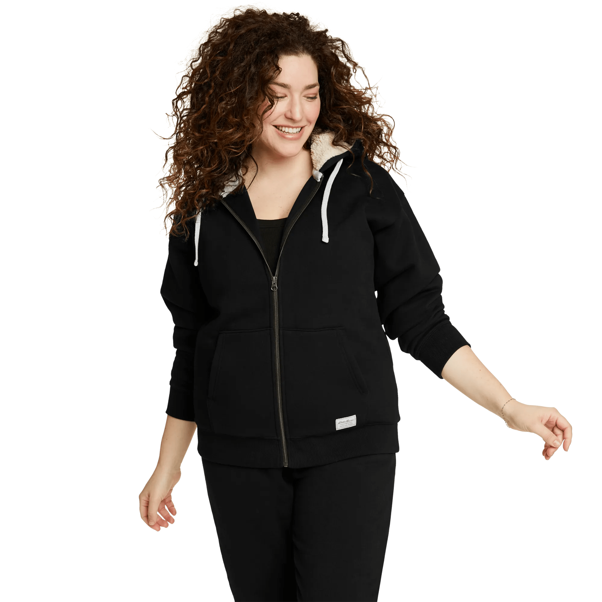 Eddie Bauer Signature Faux Shearling-Lined Full-Zip Hoodie
