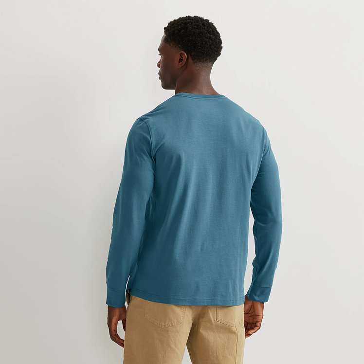 Men's Legend Wash 100% Cotton Long-Sleeve Classic T-Shirt