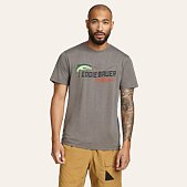 Eddie Bauer Retro Fish Graphic T-Shirt - Heather Gray - Size S