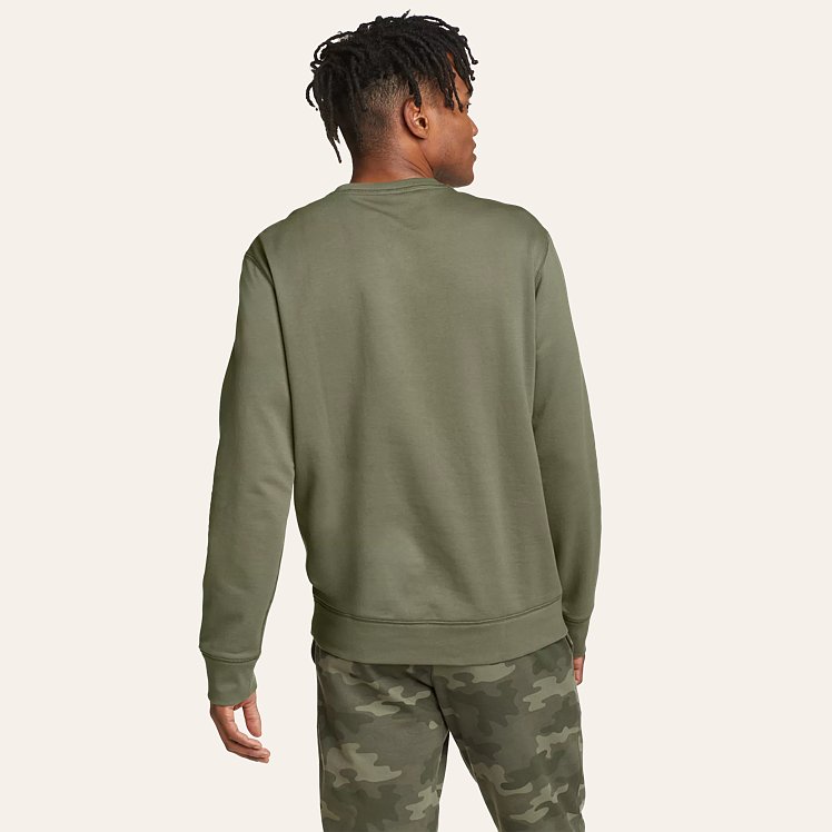 Eddie bauer men's camp fleece crew sweatshirt hotsell