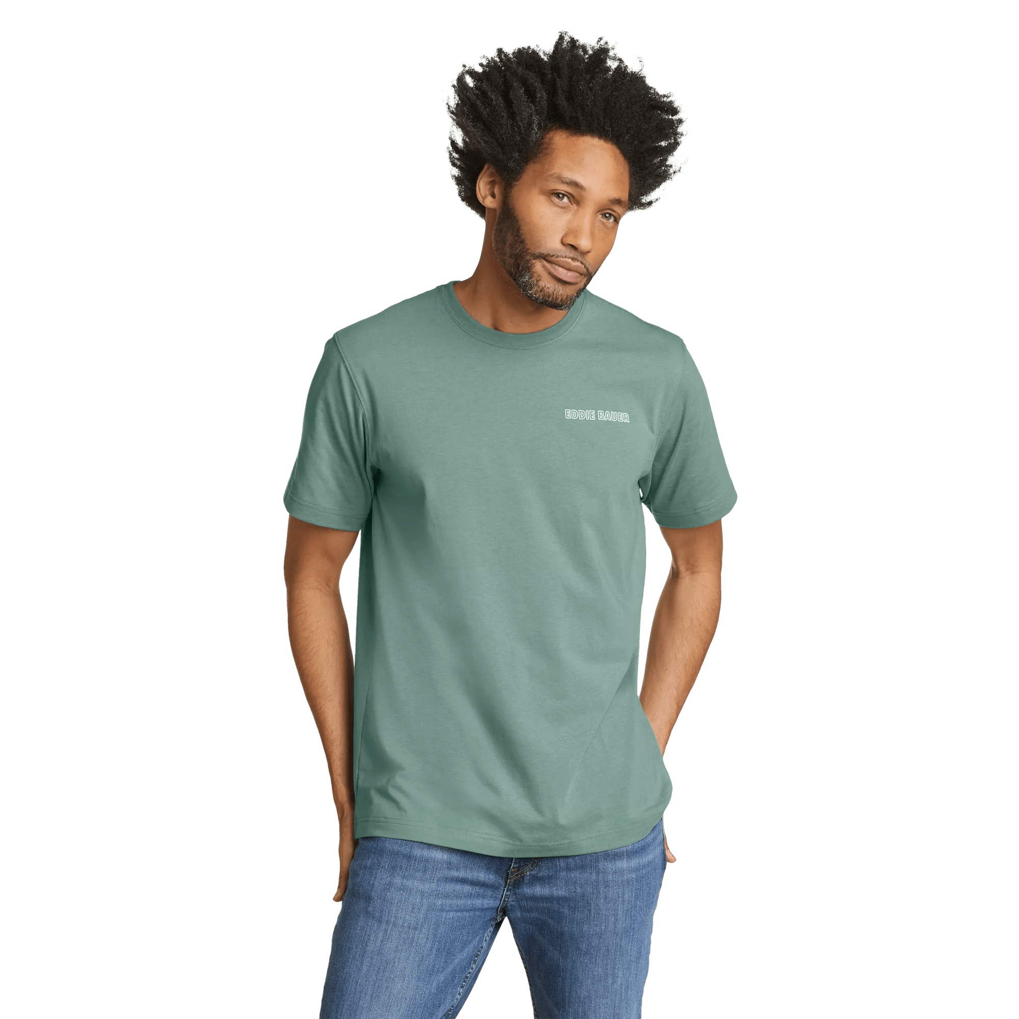 EB Distressed Flag Graphic T-Shirt